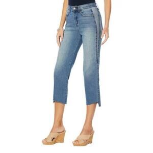 Skinnygirl High-Rise Straight Cropped Studded Jeans Sydney Wash Size 26/2